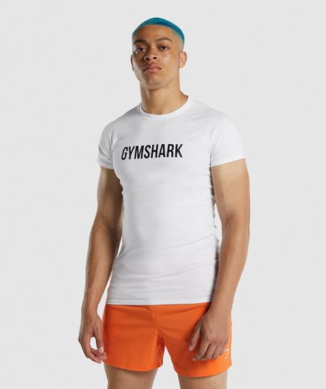 Men's Gymshark Apollo T-Shirts White | CA A8713N